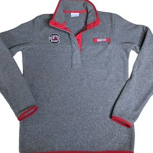 Carolina Gamecocks Columbia PFG Fleece Snap button Grey Small